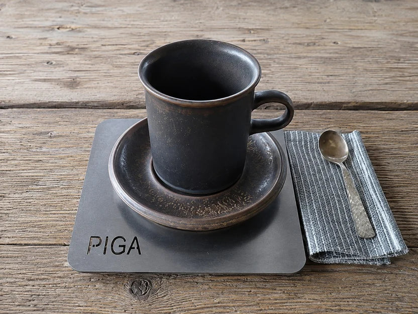 PIGA Plåtbricka Stål - 15 × 15 cm, Natur
